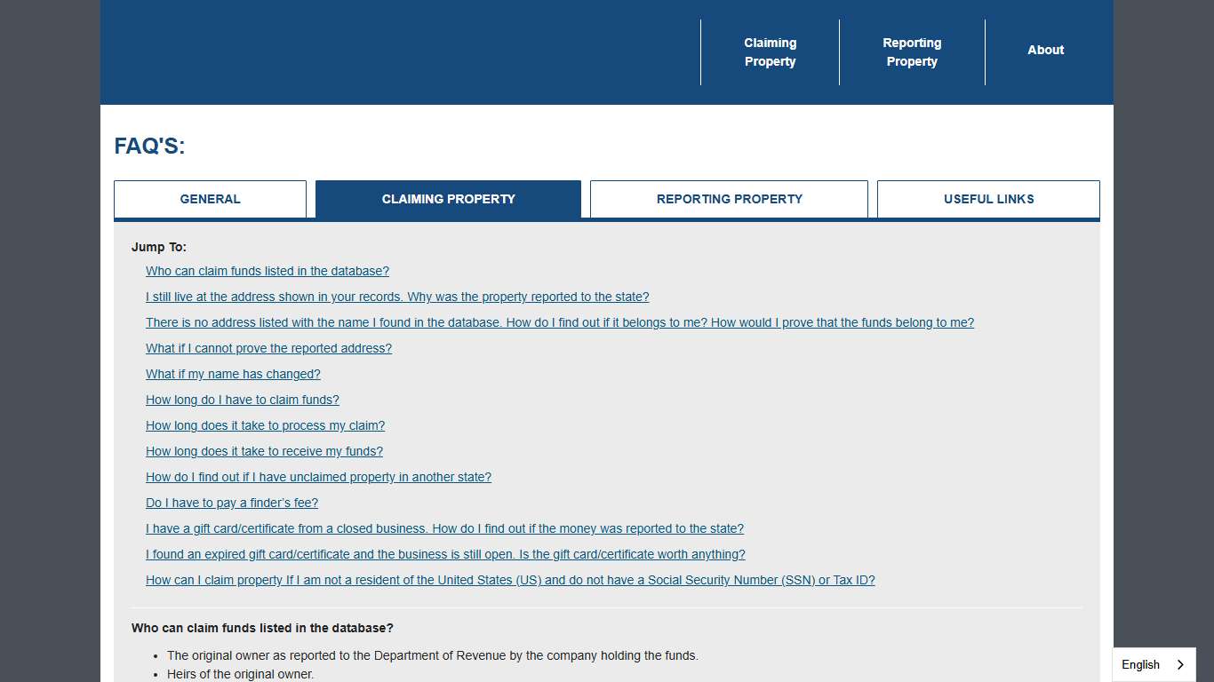 WA Unclaimed Property